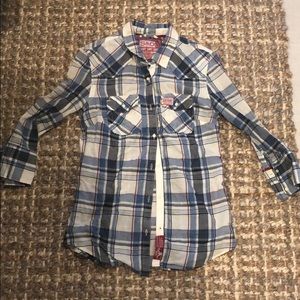 Women’s Superdry Plaid Shirt Sz Medium